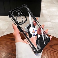 YBD Clear Phone Case For OPPO Reno 13 Pro Reno 13F Full Protective Caing with Funny Clown Pattern