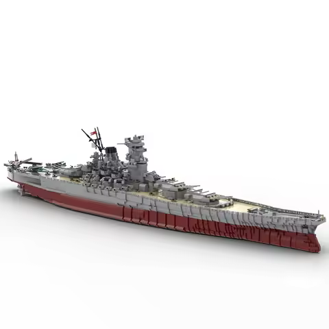 IJN Yamato 1:200 Scale Model MOC Building Blocks DIY Assemble Bricks Universe Educational Creative C