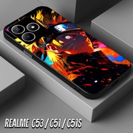 HP KASA CASE - case For REALME C53/C51/C51S Latest NARUTO Fashion - Glass Softcase - Glossy New 2026