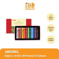 GREEBEL ARTIST OIL PASTEL CRAYON 12 COLORS