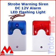 STROBE WARNING SIREN SPEAKER SIREN BUZZER ALARM LED LIGHT DC 12V