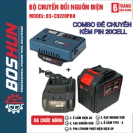 ĐẾ CHUYỂN ĐIỆN 21V LÊN 220V 18-21V BOSHUN - WORKFIX XÀI ĐƯỢC QUẠT ĐIỆN - TIVI - ĐÈN - SẠC ĐIỆN THOẠI