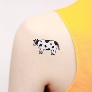 刺青紋身貼紙 - 乳牛 動物紋身 2入