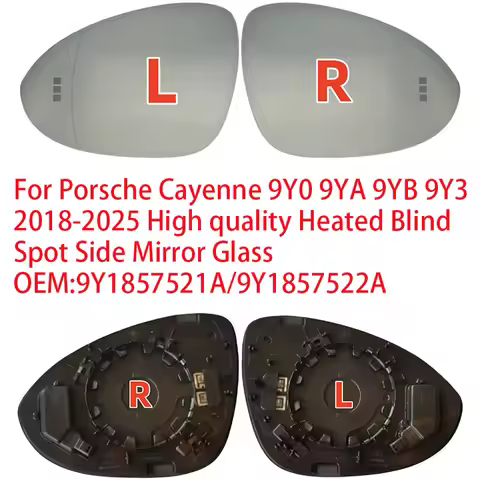 For Porsche Cayenne 9Y0 9YA 9YB 9Y3 2018-2025 High quality Heated Blind Spot Side Mirror Glass OEM:9