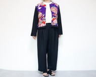 KIMONO CREW NECK JACKET - 採用古董和服布料製成，獨一無二的圓領外套