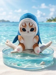 可愛鯊魚造型貓咪毛公仔