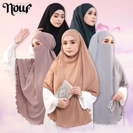Tudung NOUR KHIMAR [ZIHALUV] Tudung Instant Berpurdah