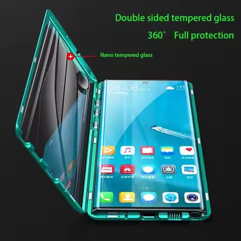 360 Metal Cover For Huawei Mate 20 Pro Magnetic Adsorption Case For Huawei Mate20 Pro Glass Shockpro