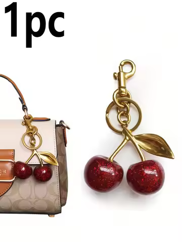 Cherry Pendant, Large Cherry Shaped Crystal Pendant, Cherry Crystal Fashion Keychain, Creative And E