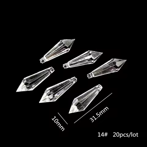 20 pcs/lot Transparent Acrylic Crystal Bead Curtain Wedding DIY Party Decor Home Living Room Bedroom