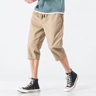 Seluar 3 Suku Lelaki 3 Quarter Pants Men 3/4 Pants Casual Breathable Straight Cut Three Quarter Pant