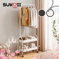 SKOI Hanger Bedroom Floor Ceiling Movable Coat Clothes Storage And Simple Drying Rack