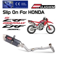 Exhaust Muffler ULASHKIM Titanium Honda CRF250L CRF300L / Rally 2021-2022 Exhaust Escapes Muffler Sl