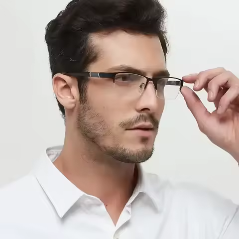 Reading Glasses Men Women High Quality Half Frame Diopter Eyewear Business Male Presbyopic Eyeglasse