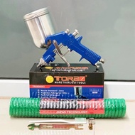 Alat Semprot Cat Angin Spray Gun Nozzle 1.4mm Dan Selang Kompresor 9 Meter Semprotan Cat Airbrush