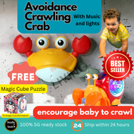 Crawling Crab Baby Toys - Automatically Avoid Obstacles with Music and Light Up | Xmas Gift | Christmas Gift | Birthday Gift