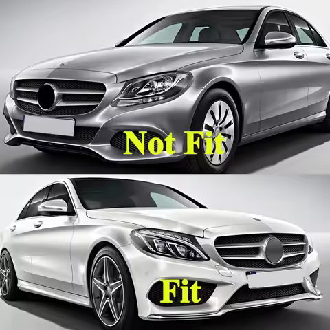 Front Black Grill FOR MERCEDES C CLASS for AMG W205 C180 C200 C250 C350 e 2015 2016 2017 2018 FRONT 