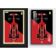 Wall Mounted Formula 1 RC Car Display Frame Formula 1 Brick Frame LARGE Size Frame Gantung Koleksi F