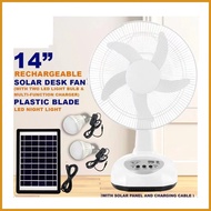 ♕ ✦ ➨ GD-3014 Solar Desk Fan Rechargeable Fan with LED light and Solar Panel