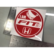 STICKER KERETA I AM FIT3 HONDA JAZZ