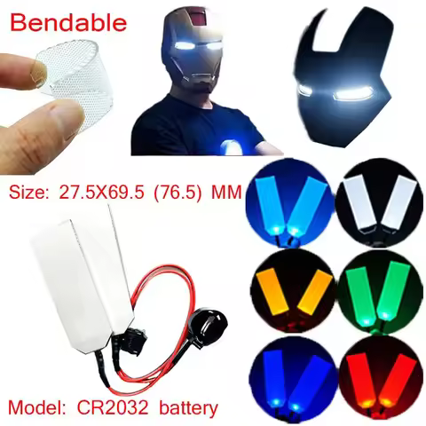 Flexible Bendable DIY LED Light Eyes Kits Cosplay Helmet Mask Eye Accessories Halloween Masks Props 
