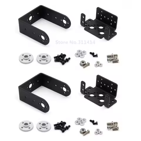 2 Sets Servo Mount Bracket 2 DOF For MG995 MG996R S3003 Steering Gear Pan And Tilt Mount Robot Car B