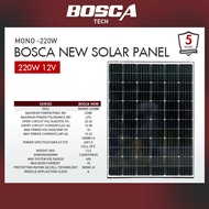 BOSCA NEW Monocrystalline Solar Panel 5 YEAR WARRANTY MONO 220W 12V Solar module solar cell 156