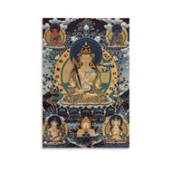 Greatest new Manjushri with Medicine Buddha Painting Poster Gifts Canvas Painting Poster Wall Art De