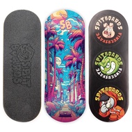 SPITBOARDS 34 mm Fingerboard Deck - Real Wood (5-Layers) Classic Popsicle Street Shape - Size: 34 x 