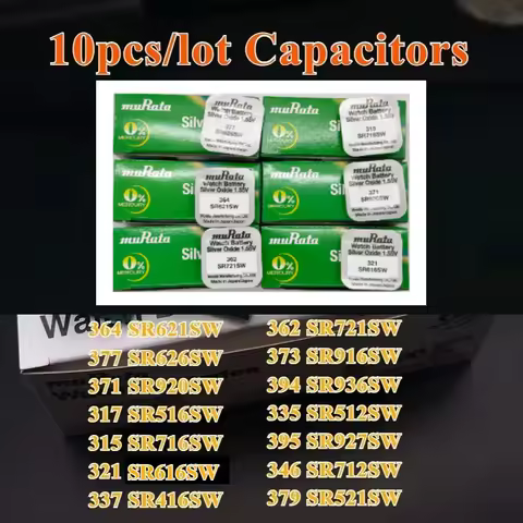 10pcs 377 364 371 321 394 395 317 335 362 SR516SW SR616SW SR716SW SR916SW SR626SW SR621SW SR920SW 1.