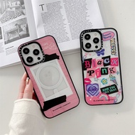 Magsafe Case for iPhone 14 13 12 11 Pro Max Wireless Charge Support Magnetic Hard Acrylic Protective Cover-Korea Girl Band