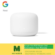 Google Nest WiFi Router (2nd Generation) – 4x4 AC2200 Mesh Wi-Fi Router with 2200 Sq Ft Coverage