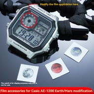 Suitable for Casio Small Square Watch AE-1200 Modified Earth Sticker AE-1300 Moon Mars Watch Film