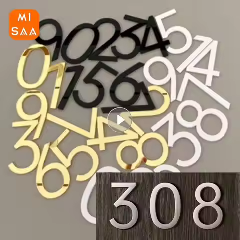 Adhesive 3D Door Sign Outdoor Email Apartment Hotel Room Address Modern Home Acrylic Stereoscopic Di