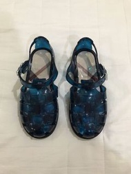 全新品 BURBERRY 女童 果凍鞋 藍 31