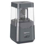 Basics Portable Electric Pencil Sharpener, Easy to Use, Multi-Function Spiral Blade, Automatic Stop,
