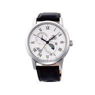 [ORIENT Oriental Watch] SUN &amp; MOON Series Phase Watch Belt Type White-42.5mm (SAK00002S)