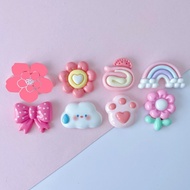 Cute My Melody Croc Charms Rainbow Cloud Jbits for Crocs Pin Flower Bowknot Jibbits Crocks for Girl Shoes Accessories Decoration