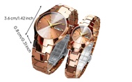 streamlined Waterproof Couple Crystal Watch Men’s and Women’s Analog Wristwatch Hardened Stainless S