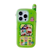 Green phone case suitable for Crayon Shin-chan iPhone Phone Case Applies iPhone 16 Pro Max/15/14 Pro