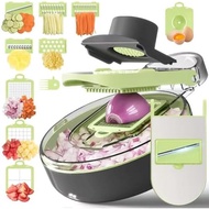 Vegetable chopper, onion chopper, mandoline slicer, 9-in-1 professional vegetable chopper and slicer