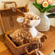 interfun4w Cute Simulation Sika Deer Plush Toys Christmas Deer Toy Stuffed Animal Dolls Toys Soft Pl