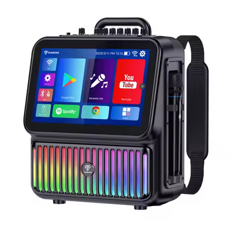 DM-D4 All-in-One Karaoke Console with Large 13.3-inch Interactive Display and Robust Audio for Indoo