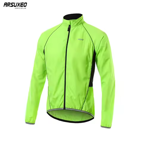 ARSUXEO Men's Cycling Windbreaker Wind jacket Windproof Waterproof Mountain Bike MTB Clothing Reflec