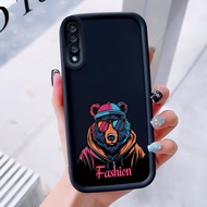 Case For Samsung Galaxy A50 A50s A30s Fashion Three-Color Bear Phone Silicone Shockproof