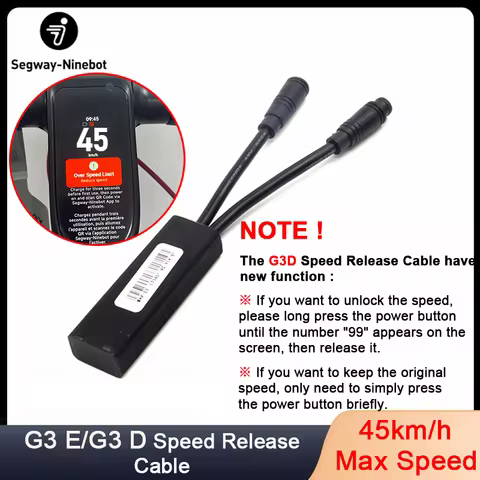 Release speed limit Cable Ninebot by Segway Max G3E/G3D Scooter Max Riding Speed 40km/h Customized U