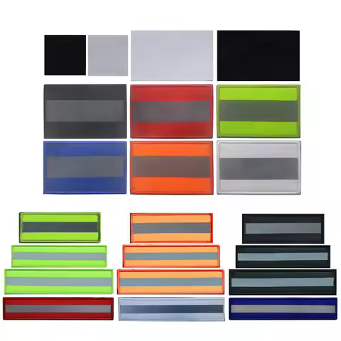 Reflective Fastener Safety Patch Biker Motorcycle Firefighter Rescue EMT EMS Hi Vis Strip Badge Appl