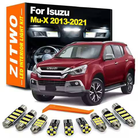 ZITWO 9Pcs LED Interior Light License Plate Bulb Kit For Isuzu Mu-X Mux 2013 2014 2015 2016 2017 201