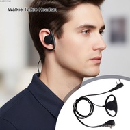CHERRY3WK 1Pcs Walkie Talkie Headset, Earphone with Microphone MIC PTT Function D-type Earpiece, Dur