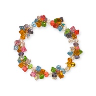 585 Gold Multi-Color Crystal Bracelet | Gelang Tangan Kristal Emas 585 Berwarna | Vibrant & Sparklin
